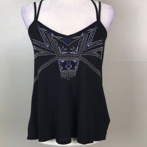 Express Embroidered Strappy Stud Cami Tank  XS NWT